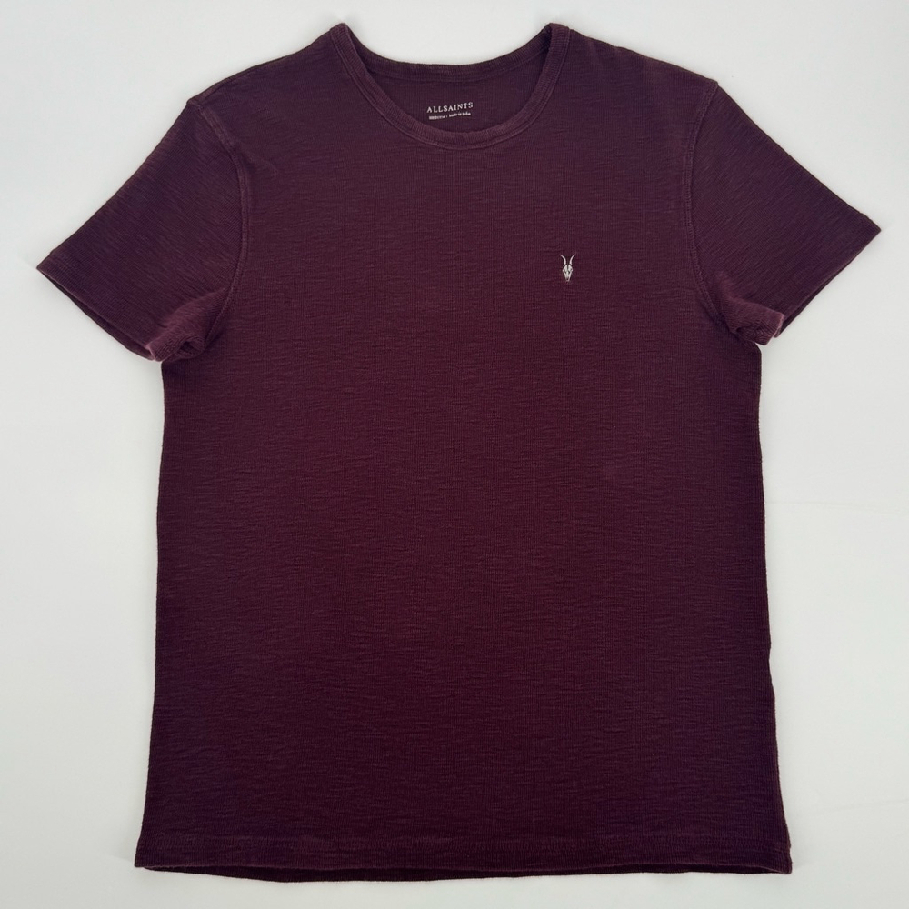 All Saints Burgundy Short Sleeve Tee M